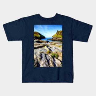 Boscastle Rocks, Cornwall, UK Kids T-Shirt